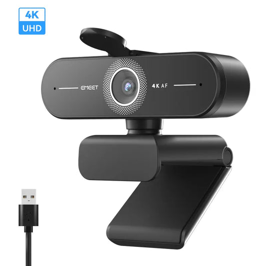 EMEET C60E 4K Webcam Streaming Camera for PC Laptop, Not for PS5, Gaming Accessories for Switch 2 Camera, 1080p@60fps, Fast AutoFocus, Fill Light, Plug & Play with Privacy Cover, Game Changer, Webcam 4K for Streaming Living, TikTokShopSpringGlowUp